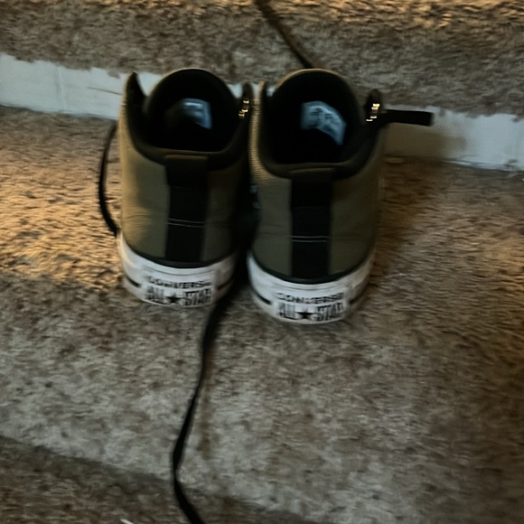 Olive green converse all star shoes - Picture 3 of 4